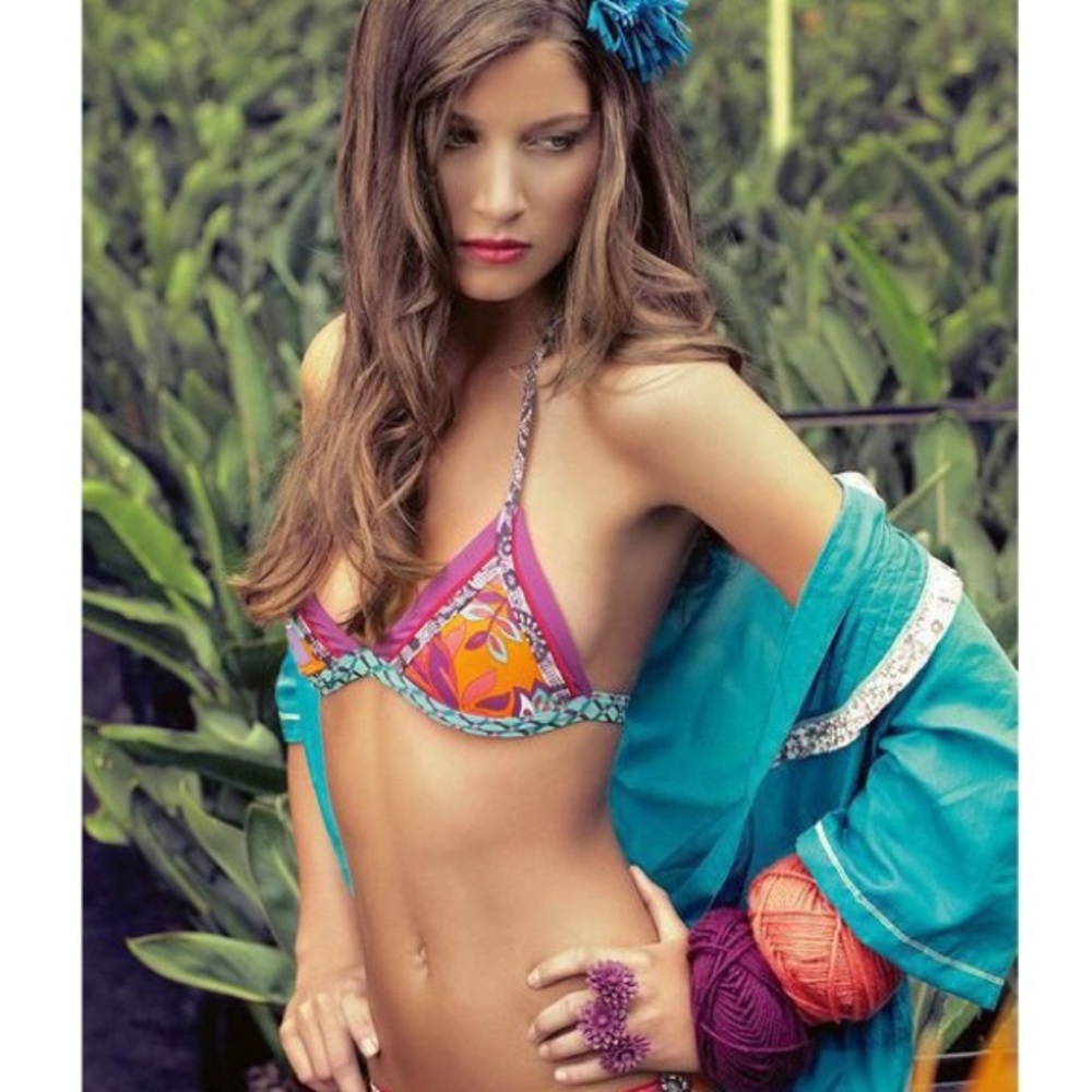 MAAJI Boho Set - ElectroBotanic Triangle Bikini Top & Signature Bottom L